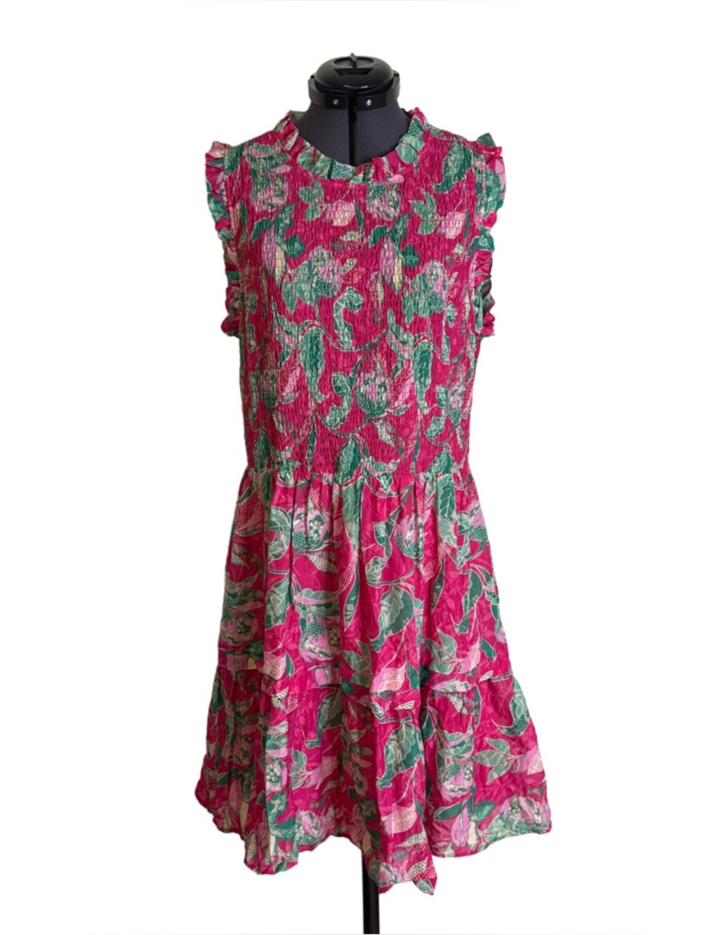 Anthropologie Caballero Smocked Mini Dress